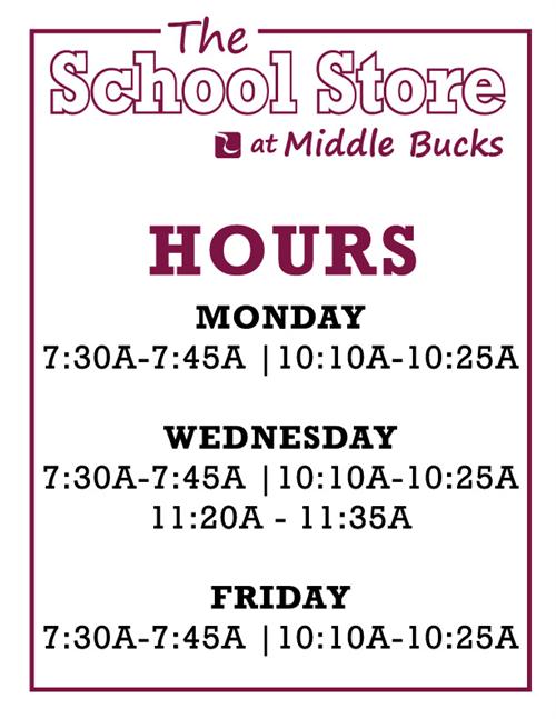 School Store Hours 