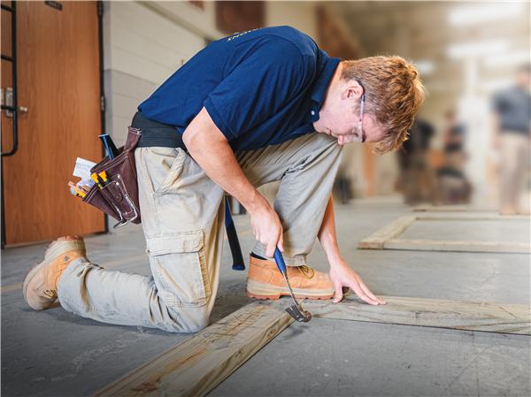 Building Trades Occupations student working