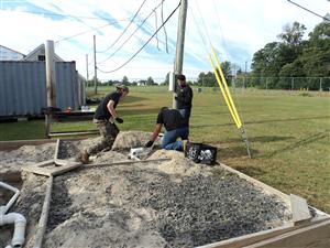 Excavation and preparing DWV 